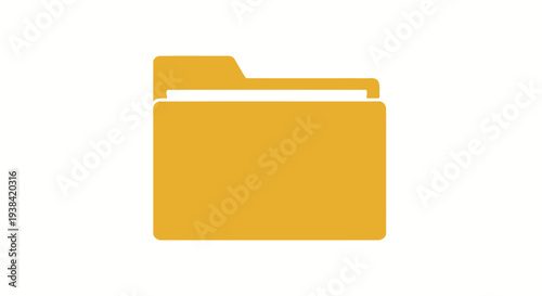 Yellow Folder Icon Office Document File.