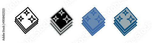 
dry cleaning icon set multiple style collection with cleaning cloth design