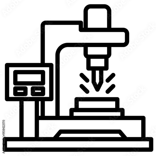 Milling Machine line icon