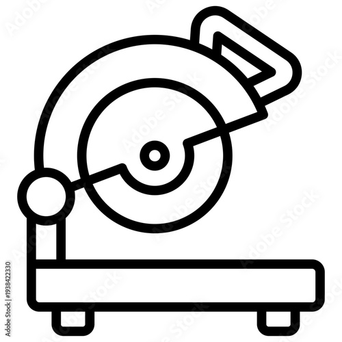 Metal Cutting line icon