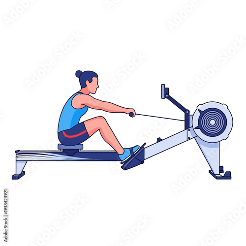 Woman Rowing Machine Workout: Full Body Cardio Exercise