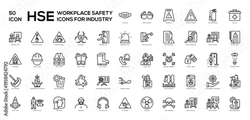 HSE Workplace Safety Icons for Industry