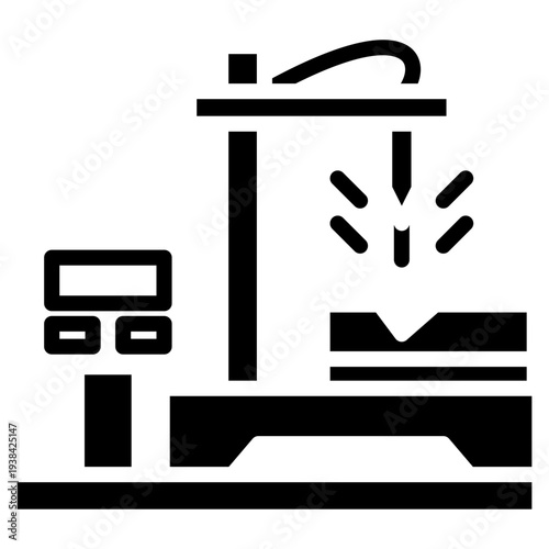 Cnc Machine glyph icon