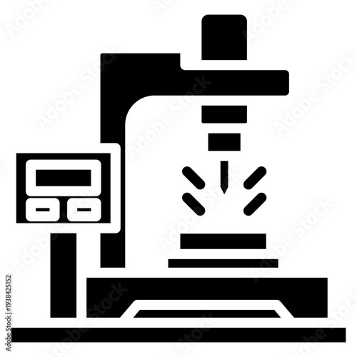 Milling Machine glyph icon