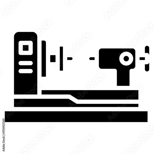 Lathe Machine glyph icon