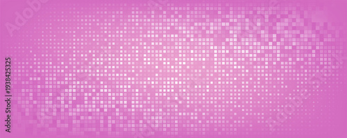 Shining pink purple disco party pattern background. Iridescent sequin mosaic texture. Abstract sparkling halftone wallpaper. Pop up comic glowing glitter backdrop. Retro vector design template
