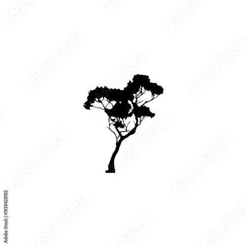 minimalist tree vector illustration, clean lines, flat design, isolated on white background, scalable vector graphics, geometric shapes, modern style, no gradients, solid colors --no photo, realistic,