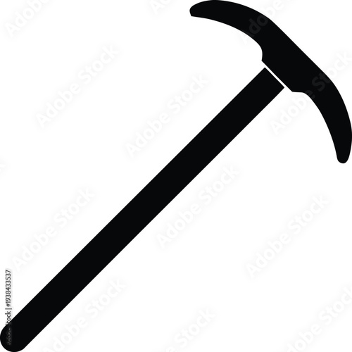 crowbar silhouette vector art illustration, black and white design