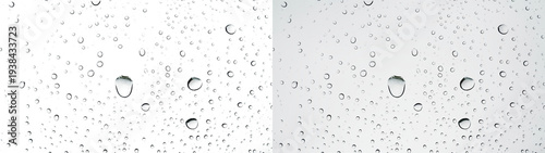 Obraz na plátne Water drops glass dense rain overlay bright dim soft hard tiny large PNG transpa