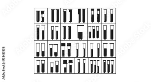 Liquids in laboratory test tubes various levels science concept chemistry experiments lab equipment