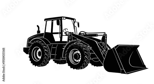 tractor isolated on white