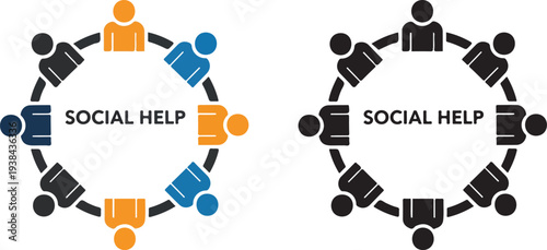Premium Icon Pack on Human Care and Charity. Such Line Signs as Volunteering and Social Help, Support Kindness and Friendly Relations.