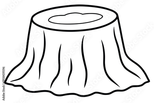 Tree Stump, Cut Wood Log