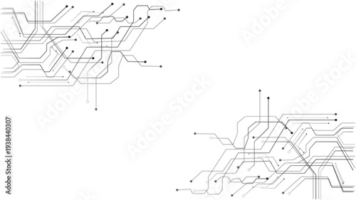 Abstract Black Circuit Network Technology Background.
