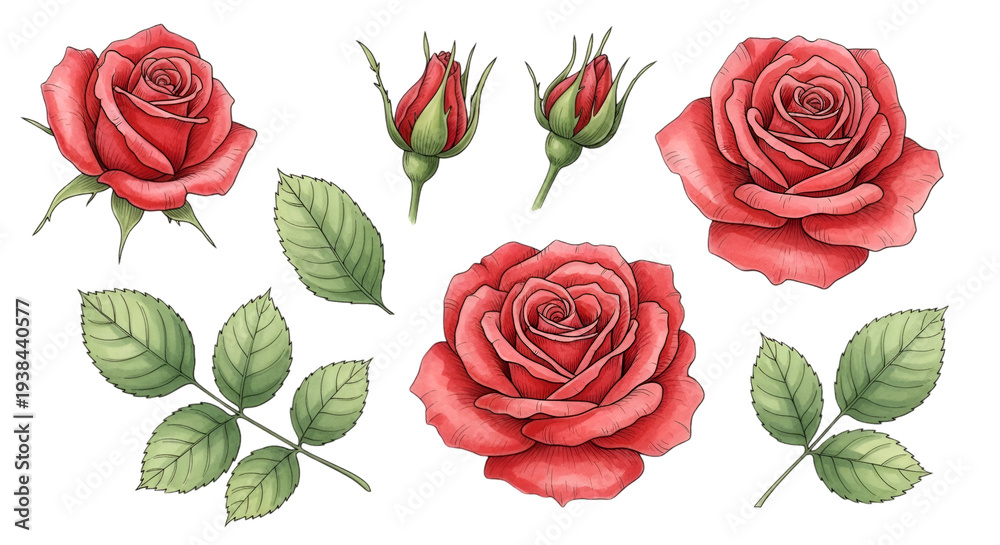 Fototapeta premium red roses rose flowers flower bouquet red rose petals beautiful roses rose leaves floral design red rosebuds flower arrangement roses leaves romantic flowers red floral