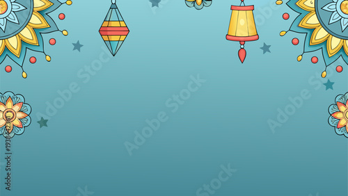 Colorful hot air balloons floating gracefully in a sky setting