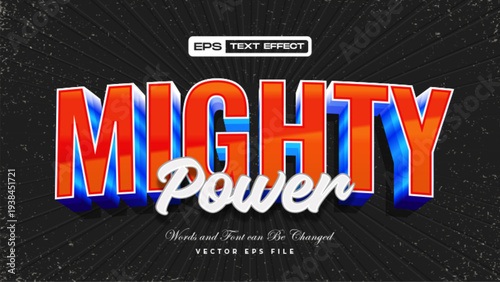 3D Bold Mighty Text Effect