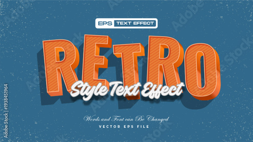 3D Bold Retro Vintage Text Effect