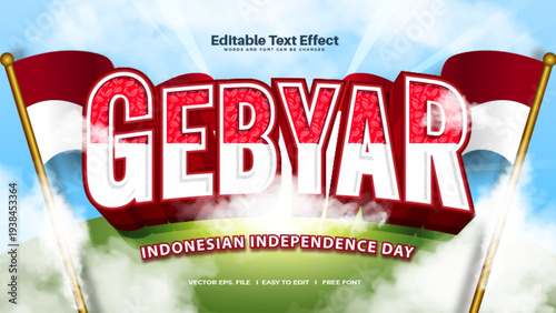 Gebyar Bold Text Effect  - Is mean Indonesian Independence Day Celebration