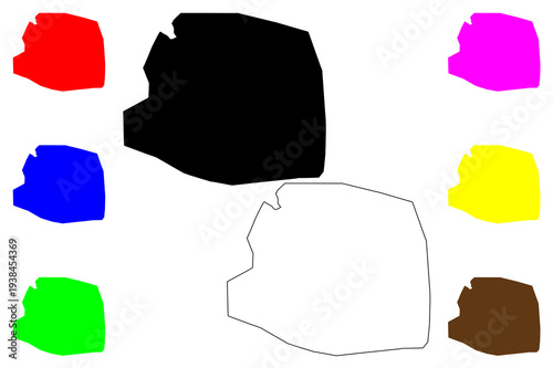 Hama city (Syrian Arab Republic, Syria) map vector illustration, scribble sketch Hama map