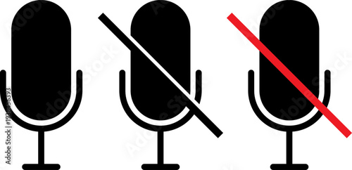 Microphone icons for recording and voice capture