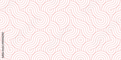 Red white minimalist geometric oriental vector pattern overlay seamless background