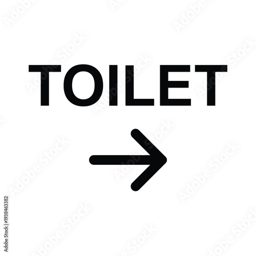 toilet and arrow right sign icon vector