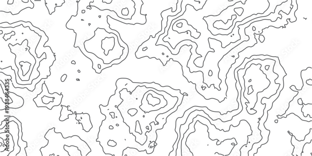 Fototapeta premium Seamless abstract vector pattern featuring nature elements and tree silhouettes on a colorful map backdrop for an artistic wallpaper design