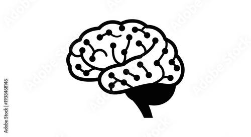Brain Illustration for Educational Purposes.