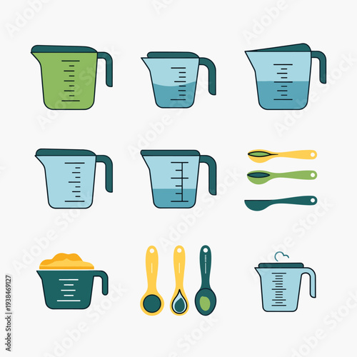 Kitchen Measuring Icons Set