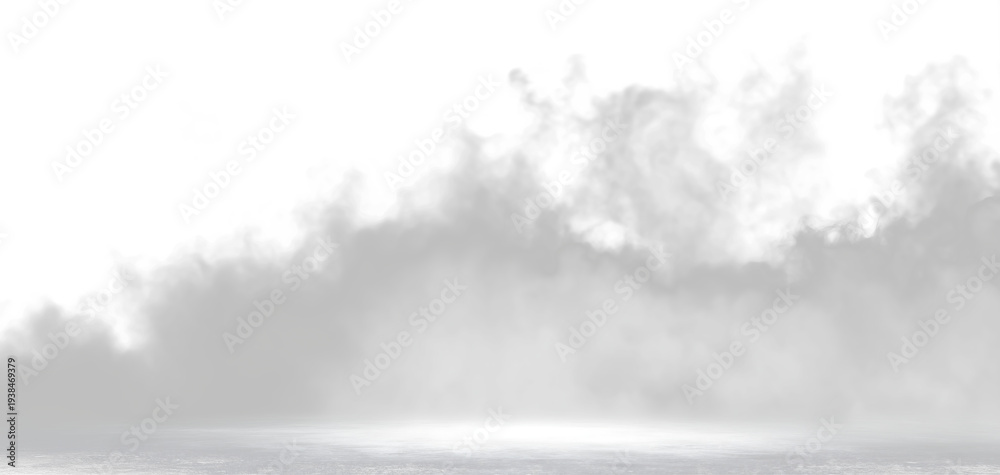 Obraz premium Smoke gas fog cloud puff, realistic thick white steam burst isolated. Overlay smoke effect png