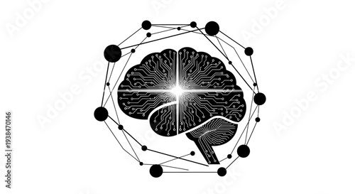 Brain with light and plug.
