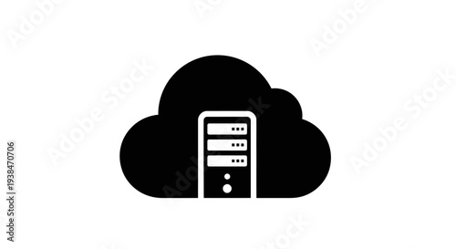 Cloud Server Storage Technology Icon.