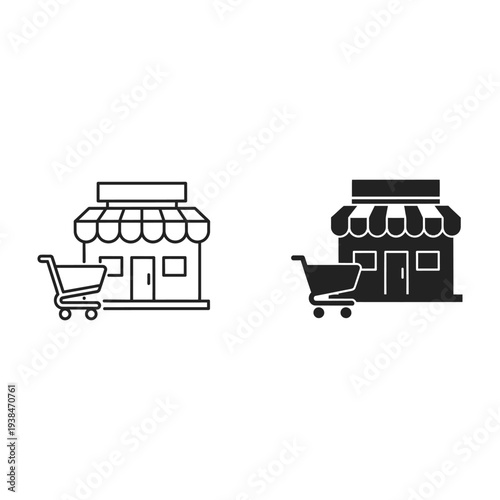 Store Shopping Cart Commerce Icon