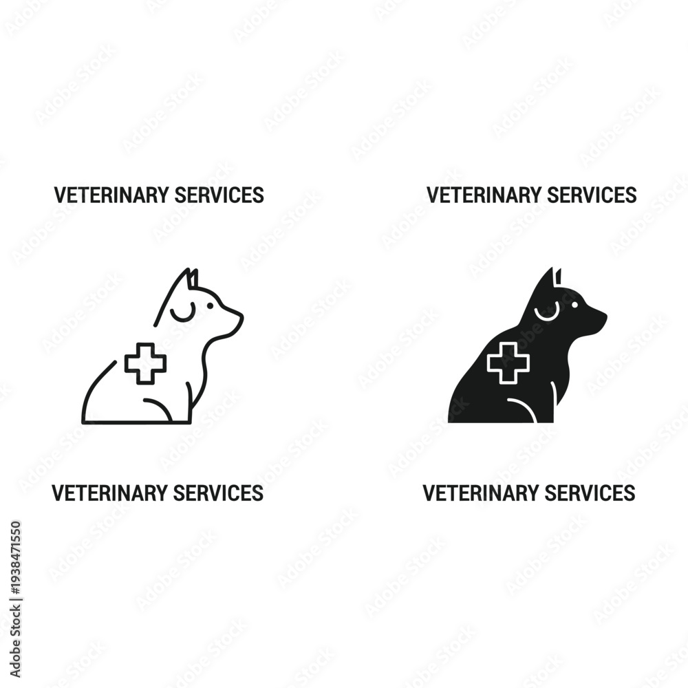 Obraz premium Veterinary Clinic Icon Pet Care Health