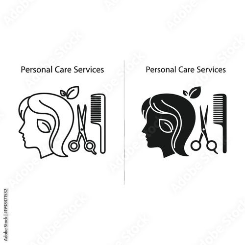 Hair Salon Icon Beauty Services Commerce