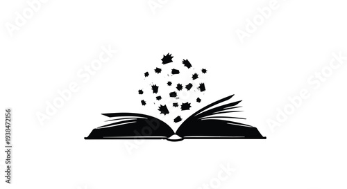 Open Book Vector Icon Design