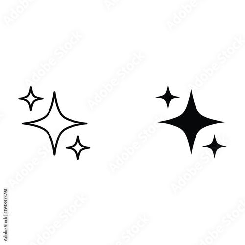 Sparkle Star Icon Cleanliness Concept