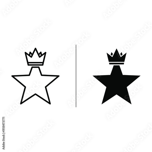 Star Crown Vector Symbol Leadership Recognition