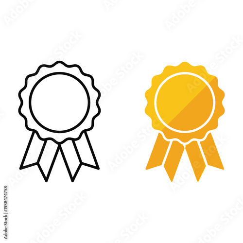 Ribbon Award Badge Achievement Symbol Commercial Context