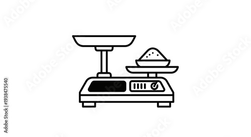 Digital Kitchen Scale Measuring Food Weight.