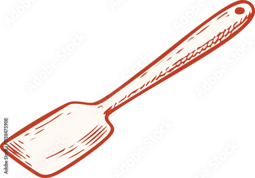 Handdrawn Spatula Illustration