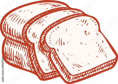 Illustration of Sliced Bread Loaf