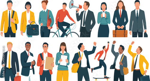 Vector Set of People Characters Performing Various Daily Activities Cartoon Men and Women Lifestyle Actions Illustration Collection