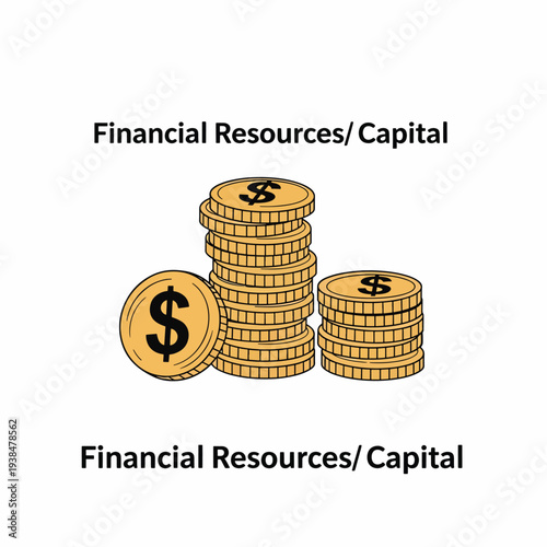 Stacks of Dollar Coins