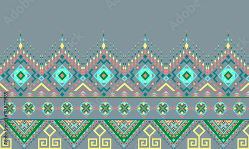 Geometric Ethnic pattern,
Native American tribal fabric, tile, carpet, vector,
illustration design, on background, Pattern fabric pixel, design for background, clothing, decorative, drapery, cloth 