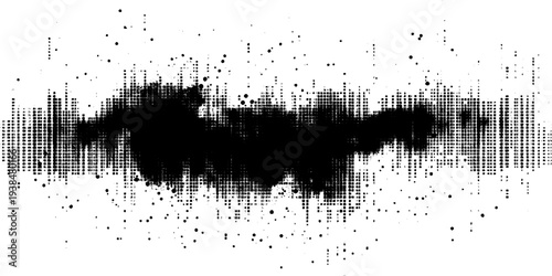 Abstract Noise Wave with Dotted Pattern. Dynamic Digital Soundwave Pattern