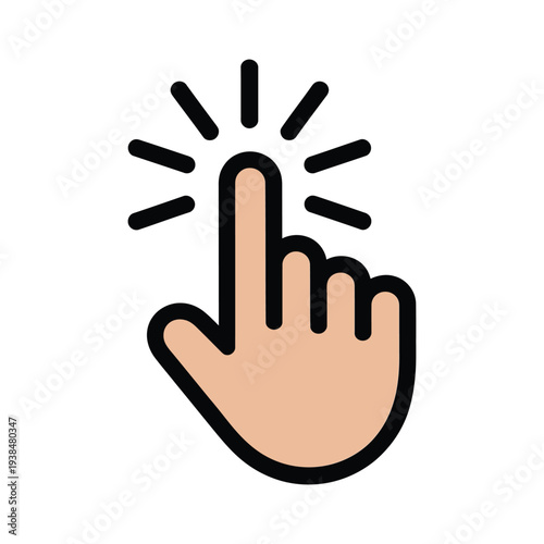 Click to interact with modern interface icon