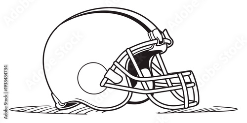 American football helmet illustration