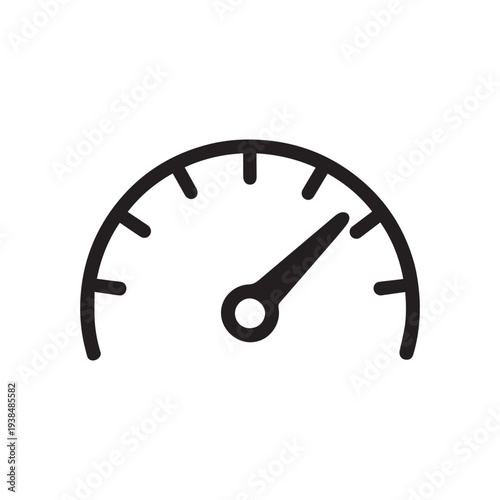 Speedometer Gauge Performance Meter Line Icon